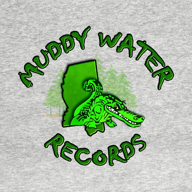 Muddy Water records green logo by Art Of Lunatik